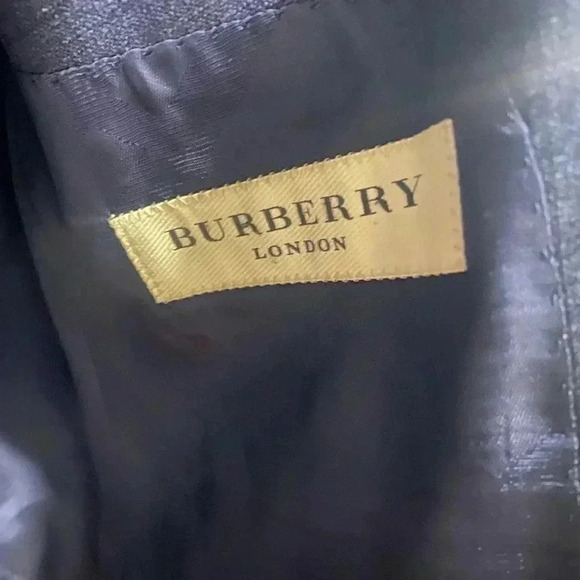 BURBERRY London Men’s 100% Virgin Wool Dark Denim Blue Blazer Size 50R USA - Picture 7 of 10